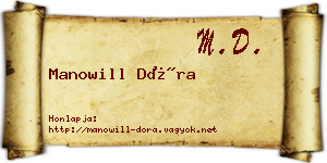 Manowill Dóra névjegykártya